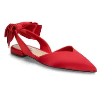 Steve madden Synthia Flat Shoes Red Satin Maat: 36 | Ballerina's Outlet | Dames | Rood