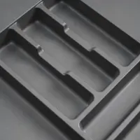 Emuca besteklade organizer 80 cm, antraciet, 9 vakken