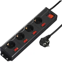 Hama 137257, 1,4 meter, Binnen, Type C, Wit, 4 stopcontacten, 230 V
