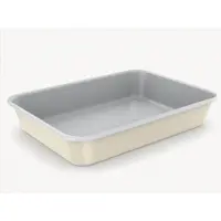 ZOHA Rechthoekige Keramische Bakvorm 37,5 × 27,3 cm – PFAS-vrij – Natuurlijk Antiaanbak – Beige