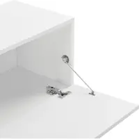 En.casa Zwevend kastje Evaton 140x33x30 cm wit hoogglans