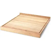 Continenta aanrechtplank met sapgeul 49x42.5cm rubberhout *