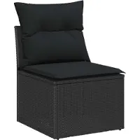 vidaXL Tuinbank Set 9 st Zwart en Bruin