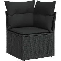 vidaXL Tuinset met 10 zitplaatsen, zwart