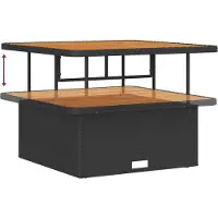vidaXL Tuinbank Set 11 st Zwart poly rattan