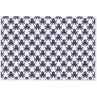 MuchoWow Deurmat 90x60 cm - Droogloopmat Oceaan - Octo - Blauw - Wit - Mat voor binnen - Schoonloopmat - Deurmatten met print - Inloopmat