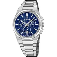 Festina Chronograaf Rivé Collection Quartzhorloge, horloge, herrenuur, Swiss Made, roestvrijstalen band, analoog