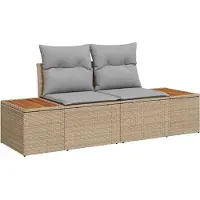 vidaXL Tuinbank Set 8 st Beige en Grijs