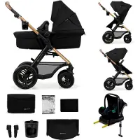Kinderkraft Black 4in1 MOOV2 Pure AIR WHEELS kinderwagen