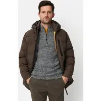 Camel active teXXXactive functionele jas met verstelbare zoom en capuchon - Maat menswear-26 - Donkerbruin