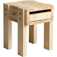 Vaarnii 003 Stilts Side Table bijzettafel Mat geolied en gewaxt grenen, 40x36x45 cm