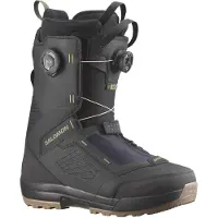 Salomon Snowboard - Heren snowboardschoenen - Echo Dual Boa Wide Black/Deep Lichen Green voor Heren van Wol - Maat 26 - Zwart