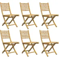 vidaXL Tuinstoelen 6 st inklapbaar 43x54x88 bamboe