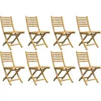 vidaXL Tuinstoelen 8 st inklapbaar 43x54x88 bamboe