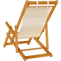 vidaXL Zonstoel met kussen 2 pcs Bruin Massief Acacia Hout
