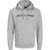 Jack & Jones Sweatshirt 'JJECorp' lichtgrijs / mandarijn / zwart