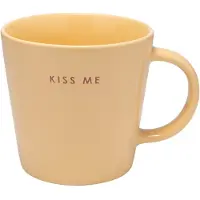 Vondels theemok KISS ME yellow (350 ml)