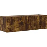 vidaXL TV Wandkast 98 x 31 x 29,5 cm Rook Eiken Bewerkt hout