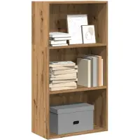 vidaXL Boekenkast 60x30x114 cm bewerkt hout artisanaal eikenkleurig