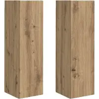 vidaXL TV Wandkast 2 st Ambachtelijk Eiken Bewerkt hout