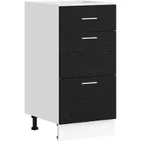 vidaXL Keuken Onderkast Zwart Eiken 40 x 46 x 81,5 cm Bewerkt hout