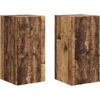 vidaXL TV Wandkast 2 st Oud Hout Bewerkt hout