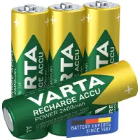 Varta Oplaadbare AA / HR6 Ni-Mh Batterijen (4 stuks, 2600 mAh)