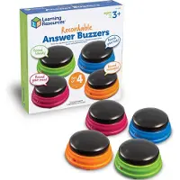 Learning Resources Antwoordknop Buzzers met Geluidsopname (Set van 4) - 3+
