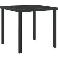 vidaXL Tuin Eettafel Set 5 pcs Zwart Gepoedercoat staal