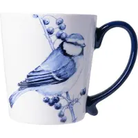 Heinen Delfts Blauw Mok Pimpelmees Blauw / Wit D 8,5 H 9,5 Cm