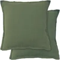 Matt & Rose Set Kussenslopen Sauge - (2x) 65 x 65 cm - 100% Linnen