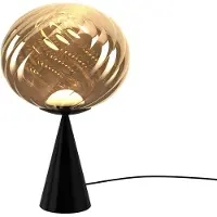 Tom Dixon Whirl cone fat tafellamp Goud-zwart