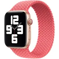 Apple Gevlochten solobandje voor de Watch | 44/45/46/49 mm - Maat 12 - Pink Punch