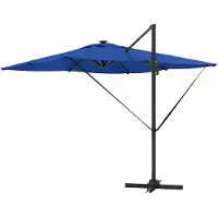 vidaXL Parasol Azuurblauw 286 x 284 x 270 cm Aluminium en Polyester