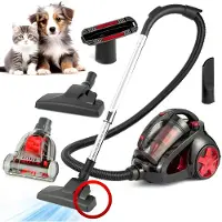 AG AG3000 Stofzuiger Zonder Zak - Stofzuigers - Dierhaarbestendig -Vacuum Cleaner Zakloos - Geschikt Voor Dierenharen - 900W - Sterke Zuigkracht - Rood