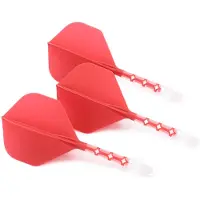 Cuesoul - ROST T19 Integrated Dart Flights - Standard Shape - Clear Red