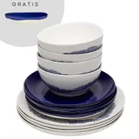 Serax Ottolenghi Feast Serviesset Wit/Blauw (13 delig) 4 personen