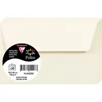 Clairefontaine Pollen enveloppen 90x140 mm naturwit, 20 stuks