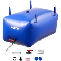 Vevor Wateropslagzak, 240 L PVC zachtwaterzak, wateropslagcontainer, lekvrije en slijtvaste camperwatertank voor buitenirrigatie, kamperen