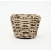Van der leeden Drypot Sawah Extra Dik Rotan Grijs d83h61cm met dichte inzetpot