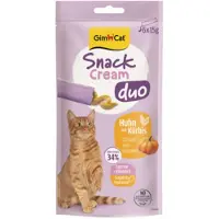 GimCat 8x Kattensnack Cream Duo Kip & Pompoen 6 x 15 gr