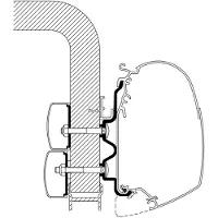 Thule Hymer C-Klasse adapter voor serie 5 (tot bouwjaar 2011) 4,5m