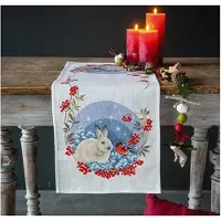 Vervaco - Perlaida loper kit - Kerst - Sneeuwhaas en goudvink - PN-0196730 - Borduren - Borduurpakket - Borduurpakket volwassenen - Borduurpakket kind