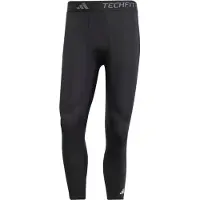 Adidas Sportbroek 'Techfit Compression' lichtgrijs / zwart / wit