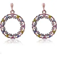 Orphelia 'Ardelle' Dames 925 Sterling Zilveren Oorbellen - Roze ZO-7464
