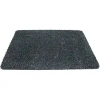 Merkloos Deurmat/droogloopmat - antislip - antraciet - 40 x 60 cm - Deurmatten