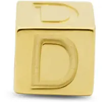New Bling 9NBG-912D Gouden Kubus met Letter D - 3,8mm - hanger - 14 Karaat - Goud