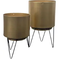Home Deco Factory Blumentopf mit Drahtfuß x2