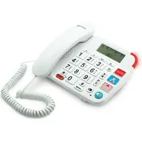 Geemarc Telecom DALLAS 20 Telefoon met grote toetsen wit, Telefoon, Wit