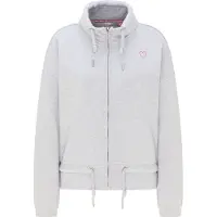 MO Sweatvest lichtgrijs / pink